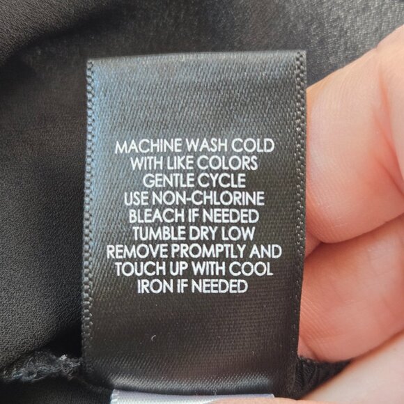 810-5 Torrid Black Chiffon Harper ¾ sleeve hi-low Tunic Blouse Size 1 14/16 - Picture 12 of 12